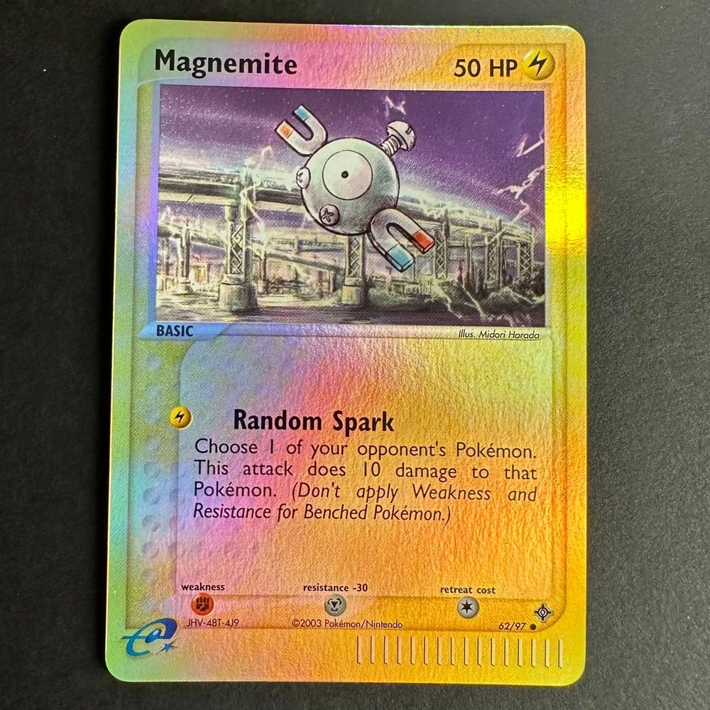 Pokemon TCG Magnemite 62/97 EX Dragon Common Reverse Holo NM/LP